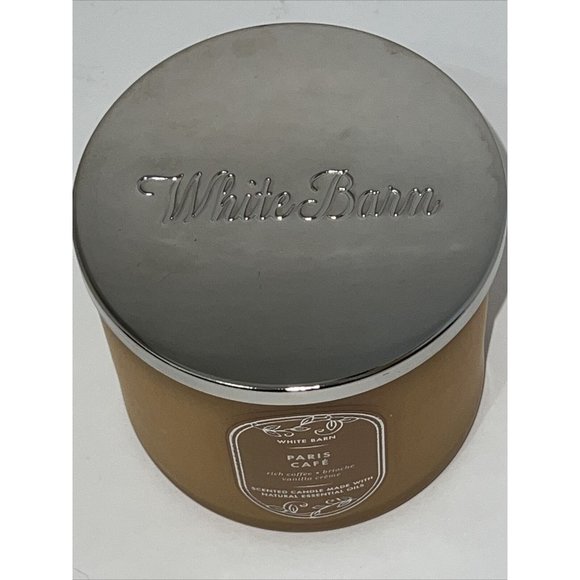 Bath & Body Works White Barn PARIS CAFE 3 wick candle 14.5 oz NEW in Box 2022 - Picture 5 of 13